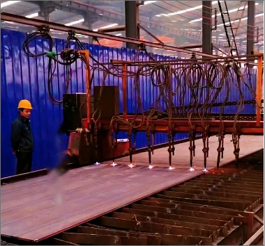 甘肃民乐钢结构车间数控等离子切割机